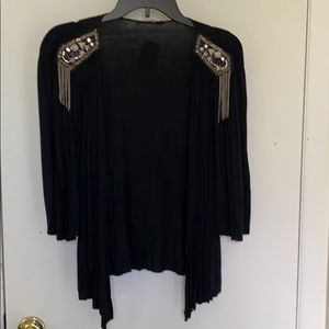 Black with silver hardware and sequence jacket